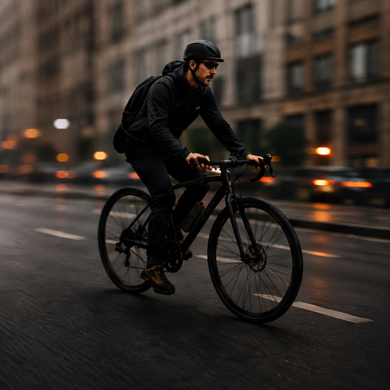 Cyclist riding with BICEEK Findhoo 200 concealed in the bicycle handlebar